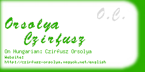 orsolya czirfusz business card